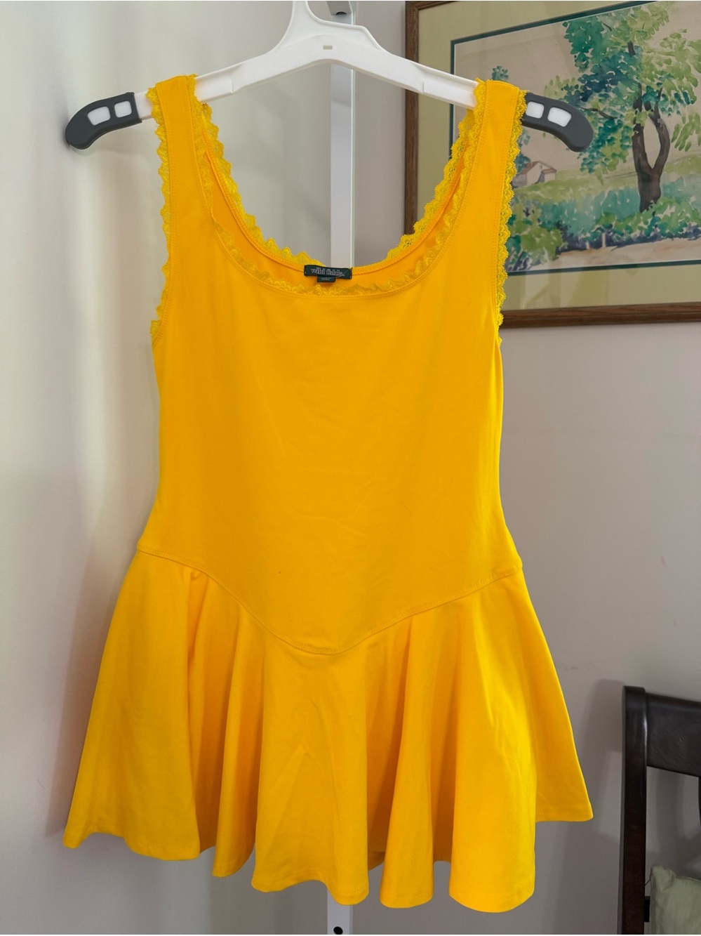 Wild Fable Tank Top Bright Yellow Romper. NWT. Size Small.